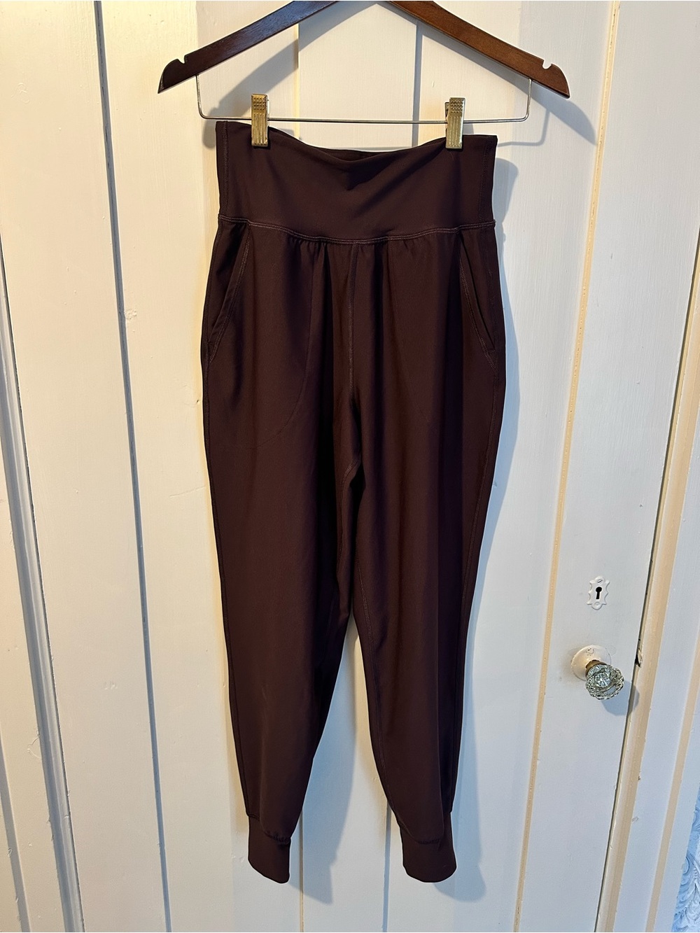 Old Navy Burgundy High-Waist Track Joggers
